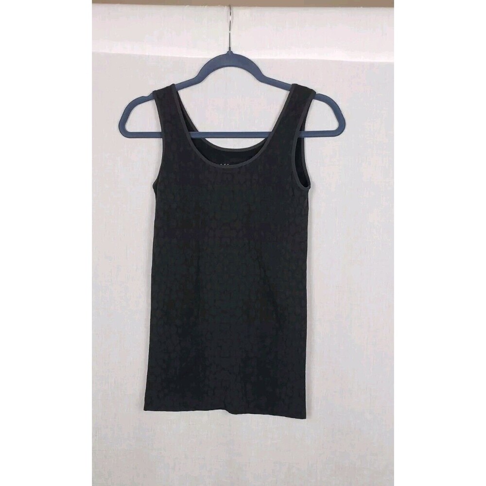 Soft Surroundings Tank Top Cheetah Print OS Black Stretch USA Hipster Gothic - Picture 1 of 3